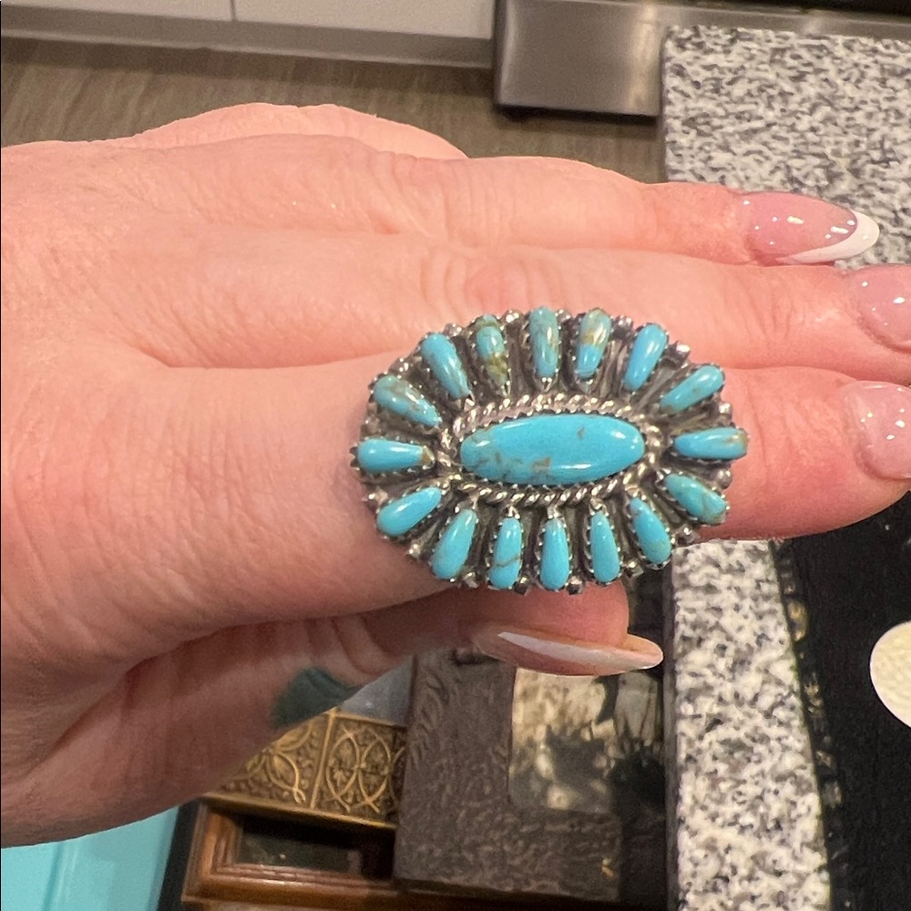 Authentic Turquoise Silver Women's Ring